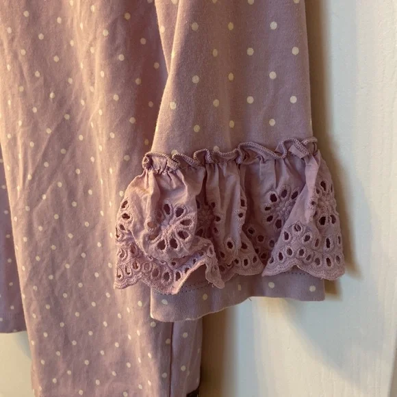 EUC Matilda Jane Purple and White Polka Dot Top - Picture 3 of 11